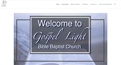 Desktop Screenshot of gospellightbiblebaptist.com