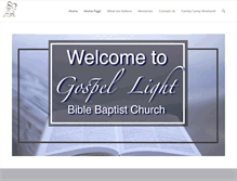 Tablet Screenshot of gospellightbiblebaptist.com